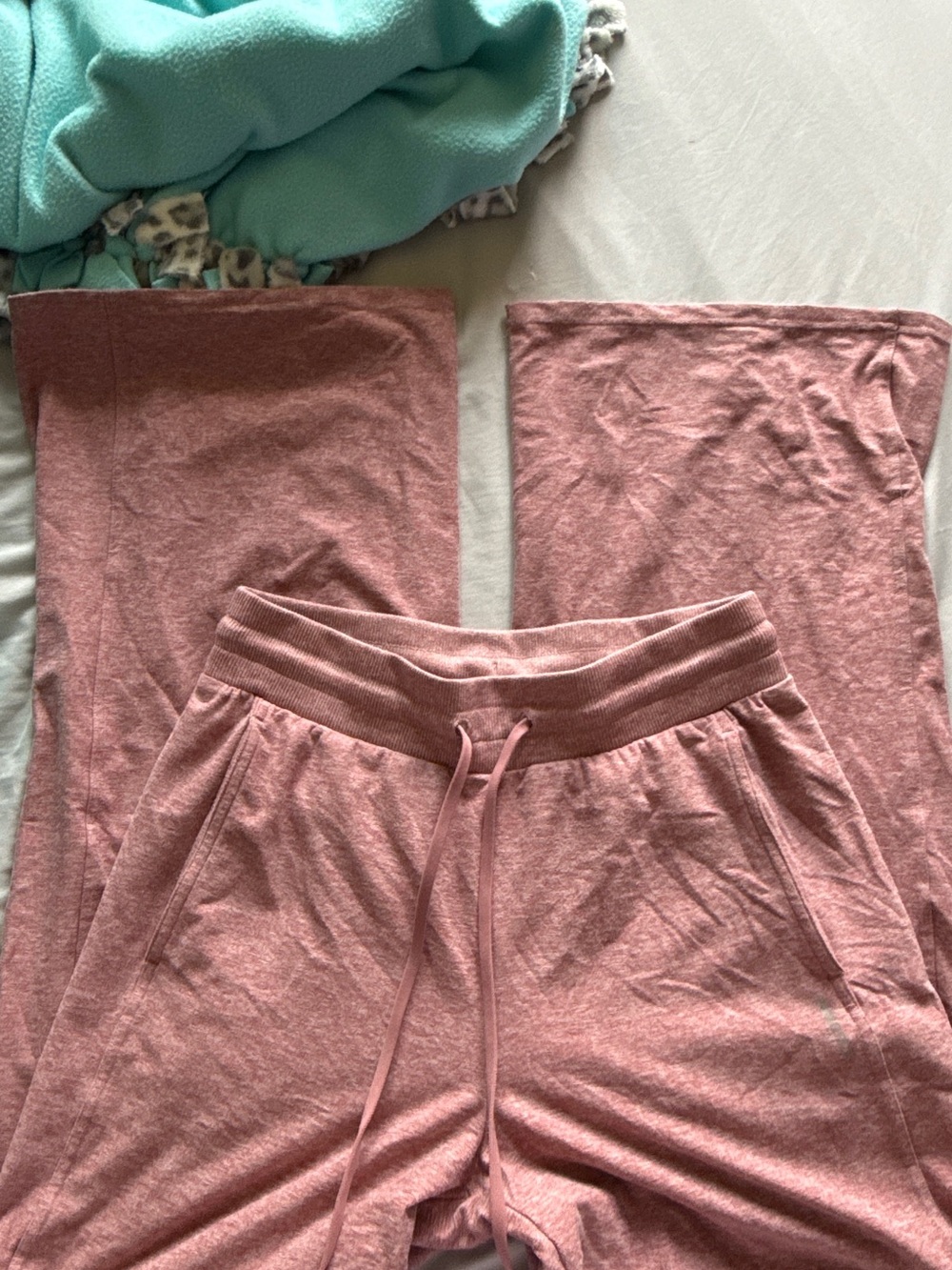 Fabletics Dusty Rose Ribbed Lounge Pants